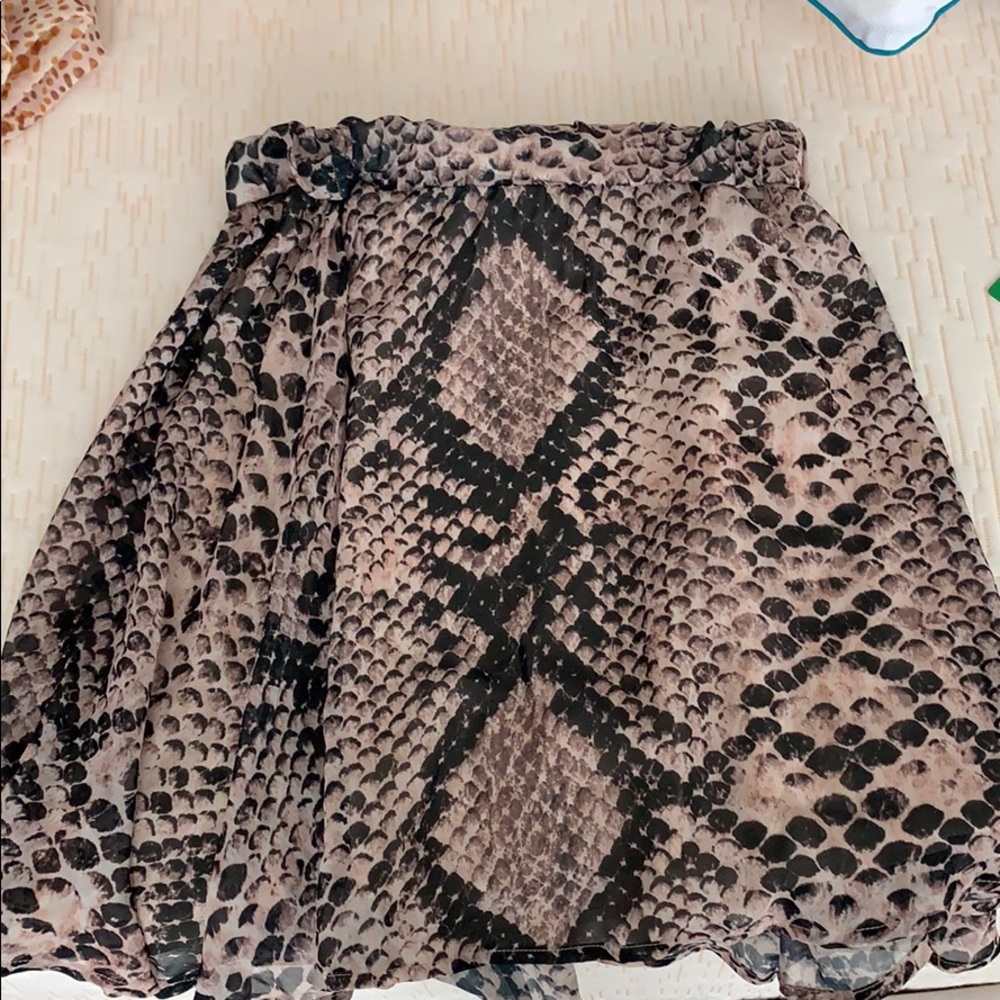 Show your mumu snakeskin skirt